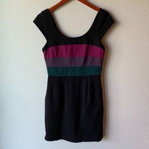 BCBG MaxAzria black and purple dress